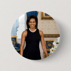 Macaron Rond 5 Cm Bouton Michelle Obama
