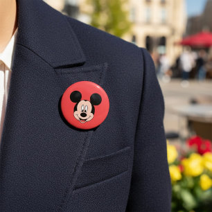 Macaron Rond 5 Cm Bouton Micky