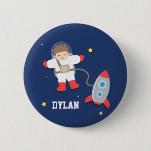 Macaron Rond 5 Cm Bouton mignon d'astronaute d'espace