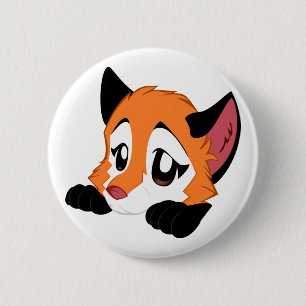 Macaron Rond 5 Cm Bouton mignon de Fox