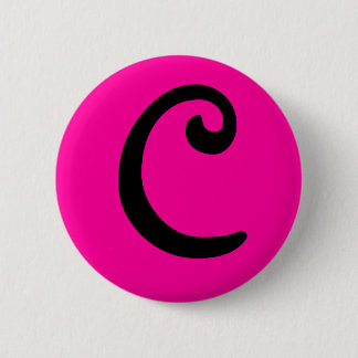 MACARON ROND 5 CM BOUTON MIGNON DE MONOGRAMME DE "C"