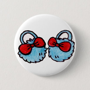 Macaron Rond 5 Cm Bouton mignon de pantoufles