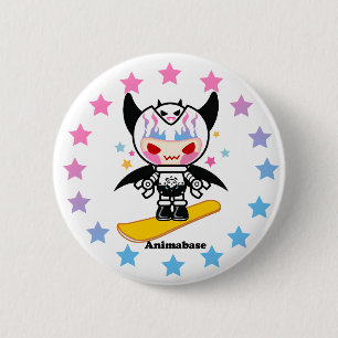 Macaron Rond 5 Cm Bouton mignon de style de robot d'enfant
