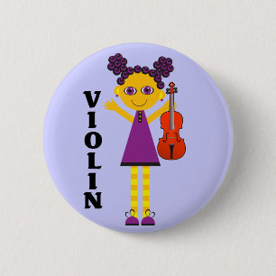 Macaron Rond 5 Cm Bouton mignon de violon d'enfants