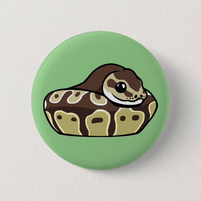 Macaron Rond 5 Cm Bouton mignon d'insigne de dessin de serpent (Devant)