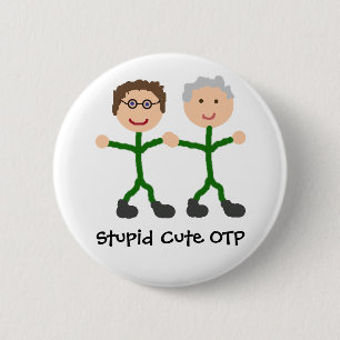 Macaron Rond 5 Cm Bouton mignon stupide d'OTP J/D