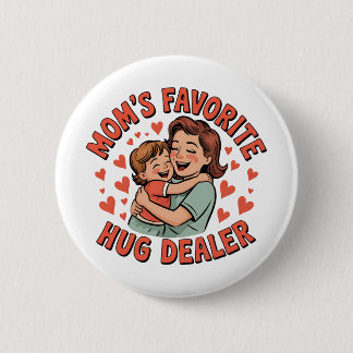 Macaron Rond 5 Cm Bouton minuscule, grand amour - Célébrez le câlin