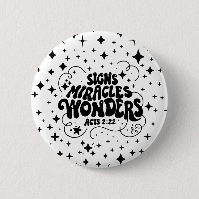 Macaron Rond 5 Cm Bouton Miracle (Devant)