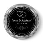 Bouton Modèle en argent noir et métallique