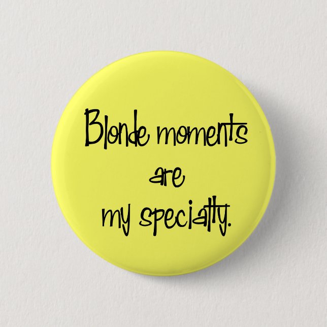 Macaron Rond 5 Cm Bouton Moments Blonde (Devant)