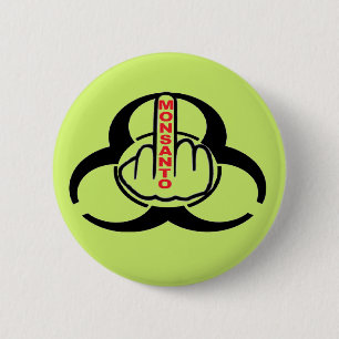 Macaron Rond 5 Cm Bouton Monsanto Bio Risque Retourner