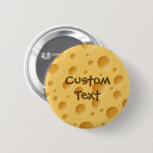 Macaron Rond 5 Cm Bouton Motif suisse au fromage (Devant & derrière)