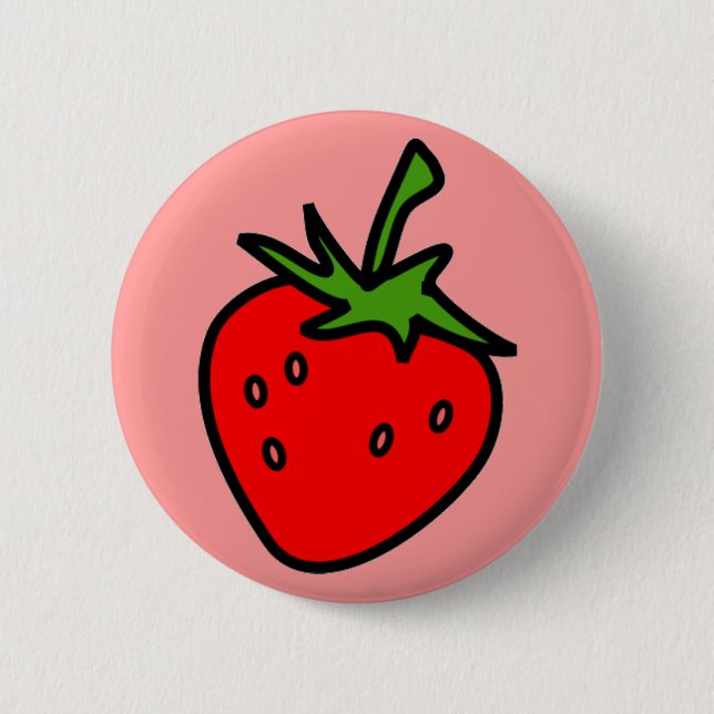 Macaron Rond 5 Cm Bouton mûre fraise (Devant)