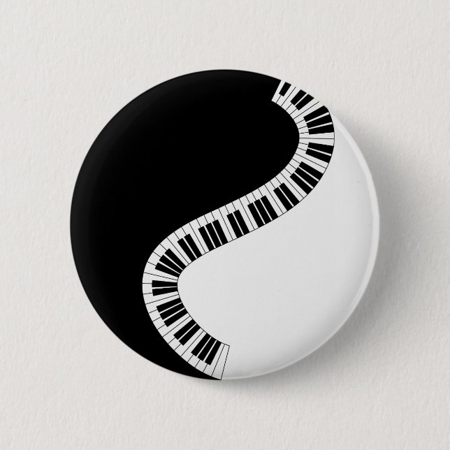 Macaron Rond 5 Cm Bouton musical du clavier de piano (Devant)