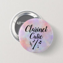 Bouton musique Clarinet Cutie Watercolor