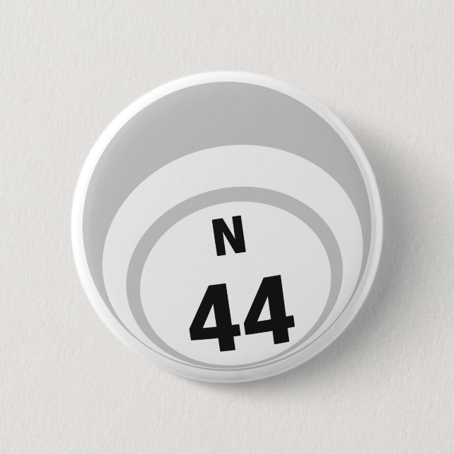 Macaron Rond 5 Cm Bouton N44 Bingo Ball (Devant)