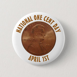 Macaron Rond 5 Cm Bouton National Un Cent Day 1er avril