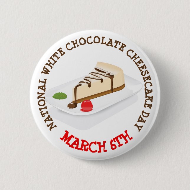 Macaron Rond 5 Cm Bouton National White Chocolate Cheesecake Day (Devant)