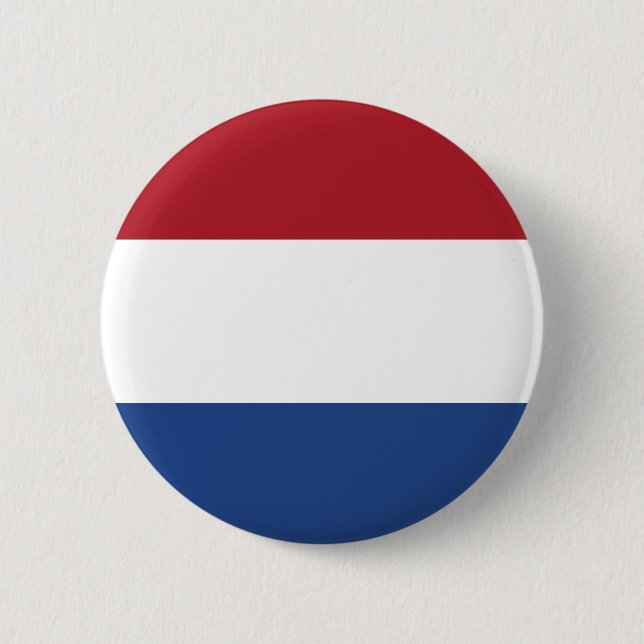 Macaron Rond 5 Cm Bouton néerlandais de drapeau (Devant)