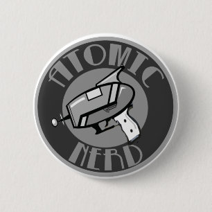 Macaron Rond 5 Cm Bouton nerd atomique