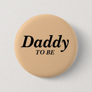 Macaron Rond 5 Cm Bouton Neutre Papa Pour Être Baby shower