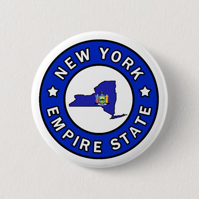 Macaron Rond 5 Cm Bouton New York (Devant)