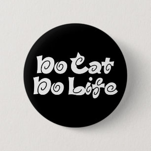 Macaron Rond 5 Cm Bouton No Cat No Life