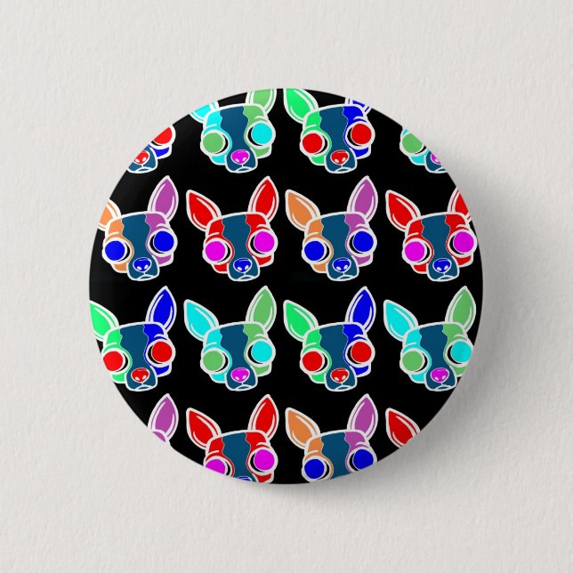 Macaron Rond 5 Cm Bouton noir de député britannique (Devant)