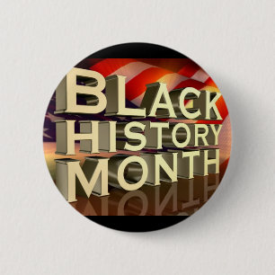 Macaron Rond 5 Cm Bouton noir de mois d'histoire