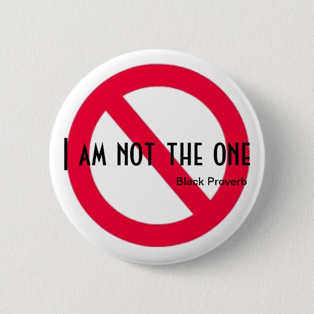 Macaron Rond 5 Cm Bouton noir de proverbe (Devant)