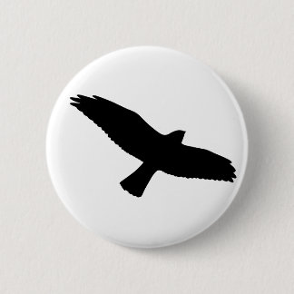 Macaron Rond 5 Cm Bouton noir d'oiseau