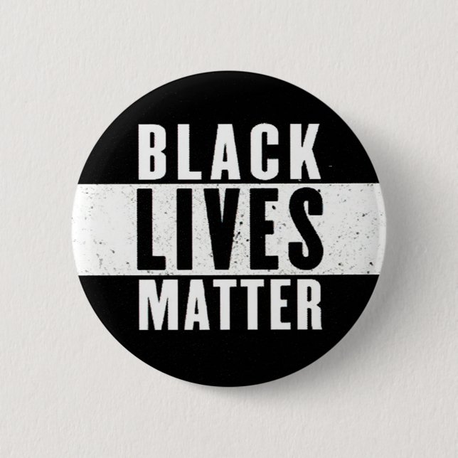 Macaron Rond 5 Cm Bouton Noir Lives Matton (Devant)