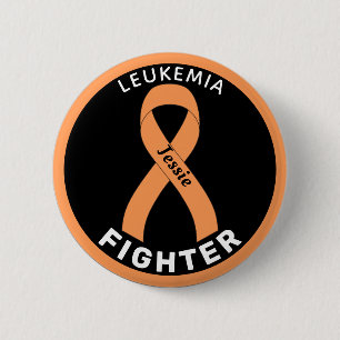 Macaron Rond 5 Cm Bouton noir pour Lutte contre le cancer de la leuc