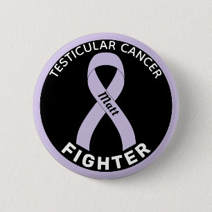 Macaron Rond 5 Cm Bouton noir pour Lutte contre le cancer testiculai