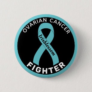 Macaron Rond 5 Cm Bouton noir pour Lutter contre le cancer de l'ovai