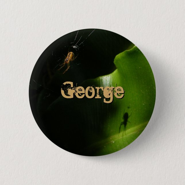 Macaron Rond 5 Cm Bouton Nom de l'araignée minuscule (Devant)