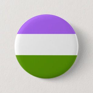 Macaron Rond 5 Cm Bouton Non-Binaire de LGBTQA Genderqueer