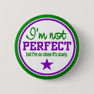 Macaron Rond 5 Cm Bouton NON PARFAIT - vert / violet