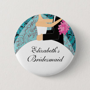 Macaron Rond 5 Cm Bouton nuptiale de demoiselle d'honneur de