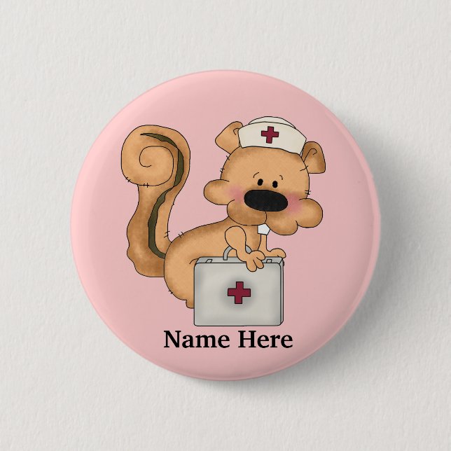 Macaron Rond 5 Cm Bouton Nurse (Devant)