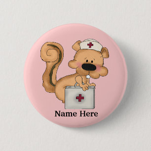Macaron Rond 5 Cm Bouton Nurse