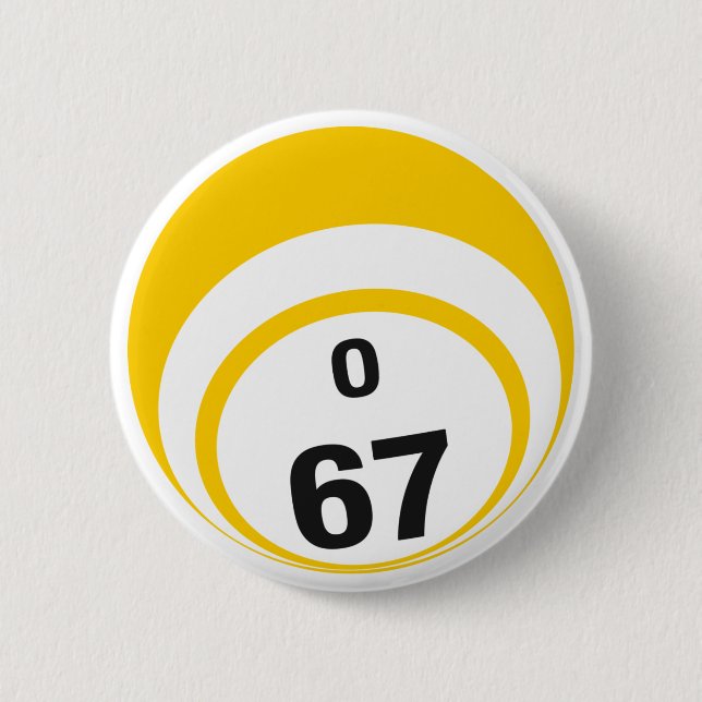 Macaron Rond 5 Cm Bouton O67 Bingo Ball (Devant)