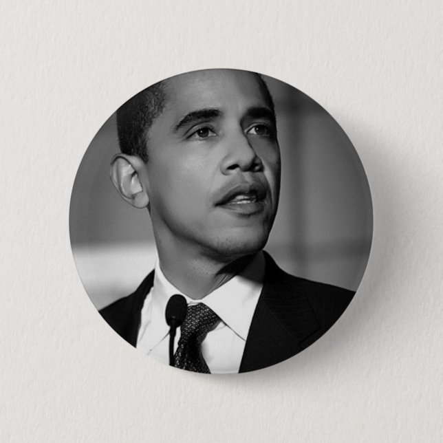 Macaron Rond 5 Cm Bouton Obama (Devant)