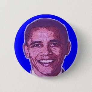 Macaron Rond 5 Cm Bouton OBAMA