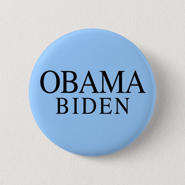 Macaron Rond 5 Cm Bouton Obama Biden 2008 (Devant)
