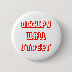 Macaron Rond 5 Cm Bouton "occupez Wall Street"