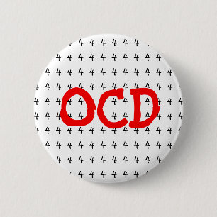 Macaron Rond 5 Cm Bouton OCD Obsessionnel Compulsif Numéro 4