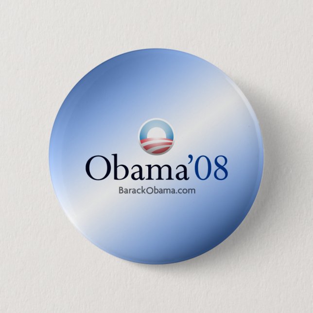 Macaron Rond 5 Cm Bouton officiel #3 d'Obama (Devant)