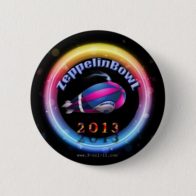 Macaron Rond 5 Cm Bouton officiel de ZeppelinBowl 2013 (Devant)