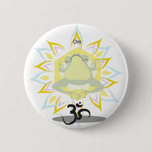 Macaron Rond 5 Cm Bouton Om Frog